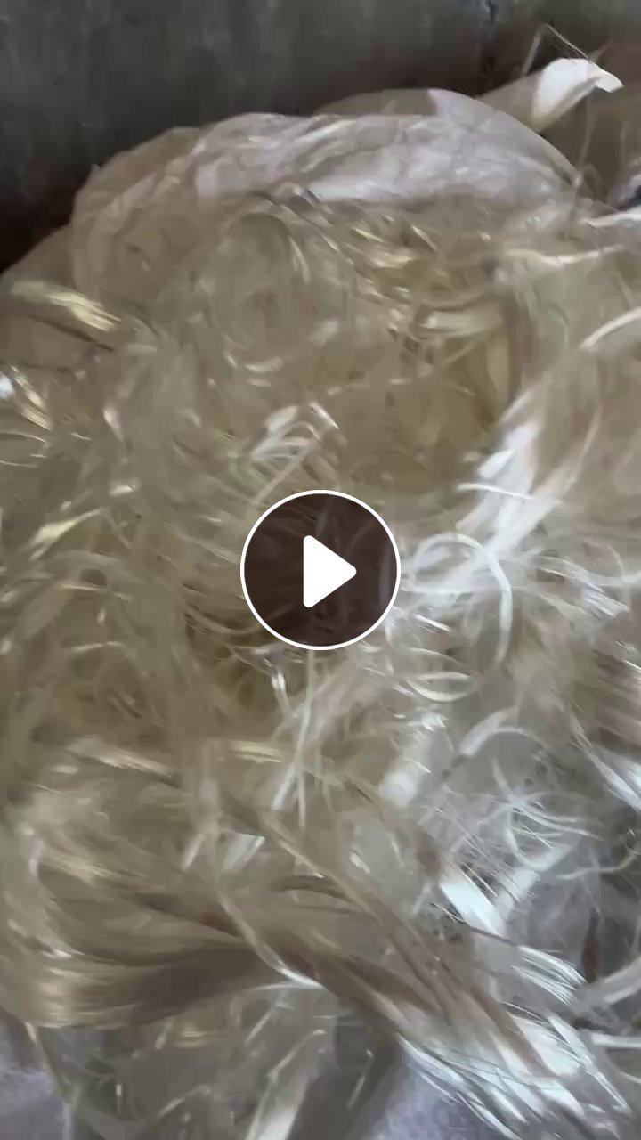 长期出售超高分子聚乙烯废丝，PE废丝，白色，现货有十几吨，货在山东烟台