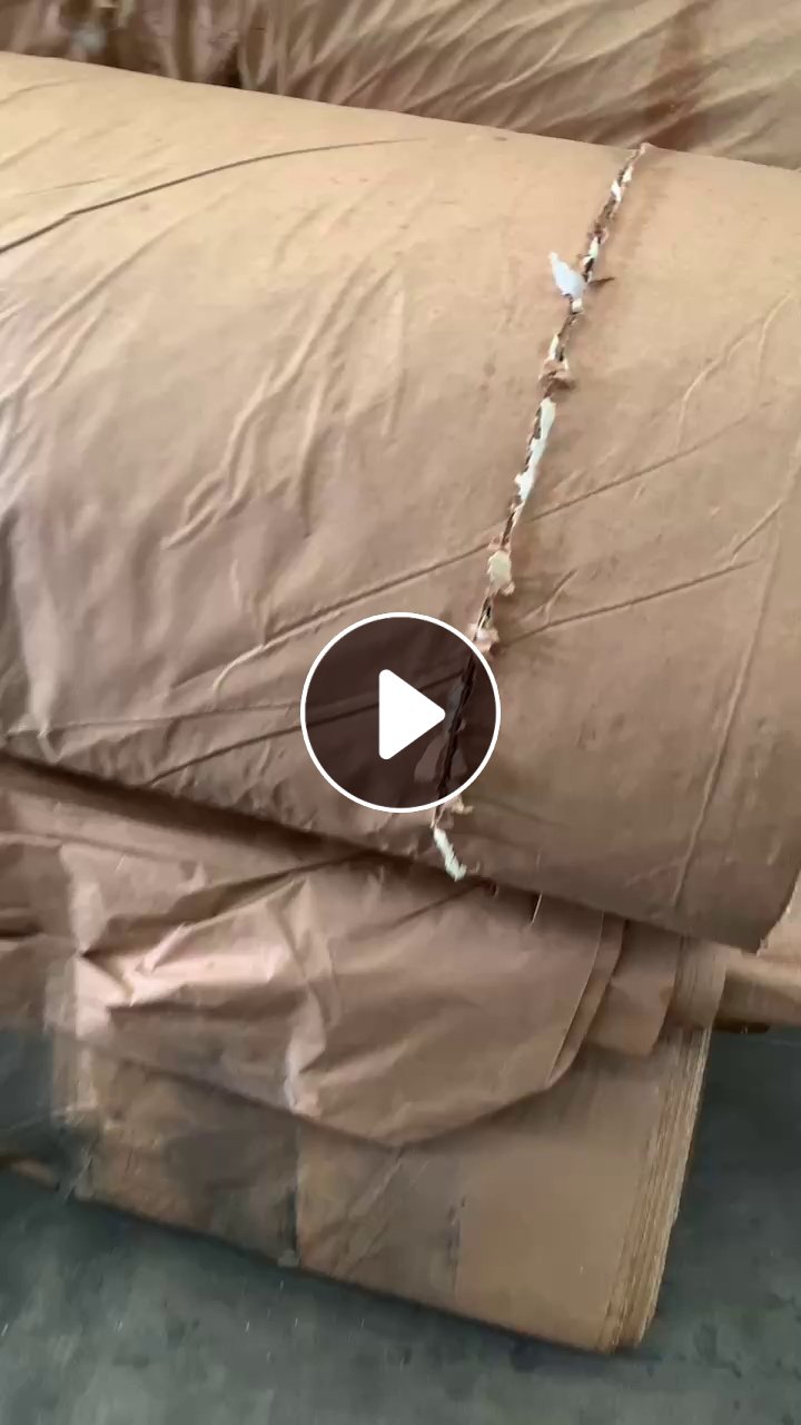 长期出售卷筒牛皮纸废料，带一层海绵