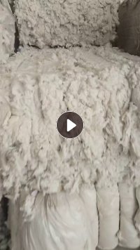 长期出售本白涤棉开花棉，开松棉，含棉50左右，现货一车6.8