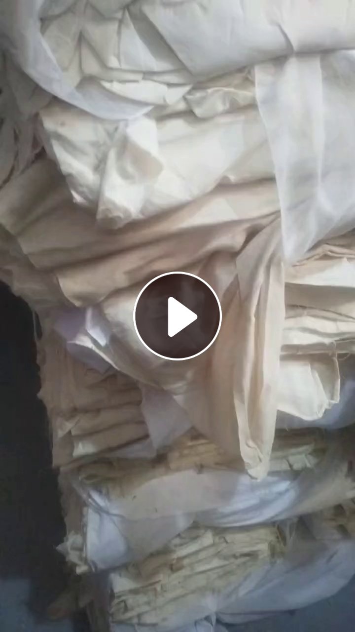 长期出售二白涤棉废布浅色涤棉布，床单厂下来的，含棉35-65，现货100多吨
