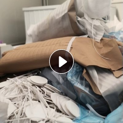 出售服装厂下来的珍珠棉废料，带一层覆膜布料，可以压实出售