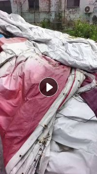 出售pvc广告布废料，旧广告布，现货9.6米三车，货在江苏连云港