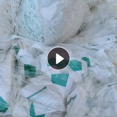 长期出售带膜的医疗纸切边料压块