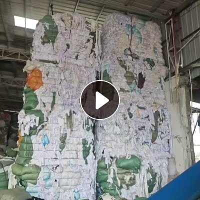 长期出售漂白涤棉布碎，漂白废布，现货35吨，在广东东莞