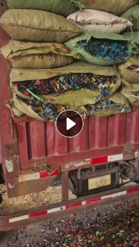 出售干粉的低压破碎料，波纹管、路障、水马破碎料，月供200吨