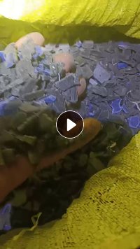 出售pp水果筐破碎料，黑蓝色混合的，没有清洗，现货3吨