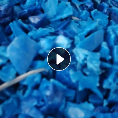 出售低压PE抽沙管破碎料，蓝色低压破碎料，直接上机吹塑用，现货50吨