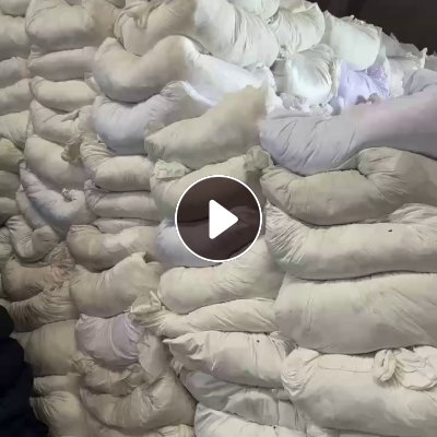 长期出售涤纶废布涤纶开花料，次白，带浆，开花用，现货40吨，货在浙江湖州