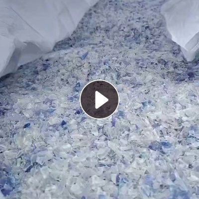 长期出售热洗PET蓝白瓶片