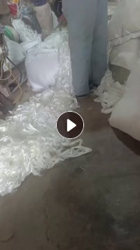 长期出售做橡胶用的垫布下来的白色丙纶布边，丙纶废丝，PP废料，货在江苏徐州