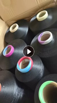 出售涤纶库存丝，黑色涤纶低弹丝，300D，B级品，现货有5吨左右，货在江苏南通