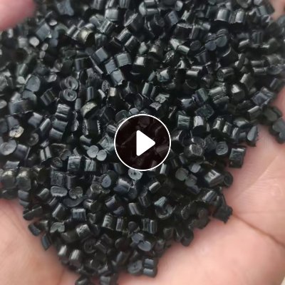 出售黑色纯水洗PE缠绕膜颗粒，过120目3层网，现货32吨，发泡 吹膜  改性可用