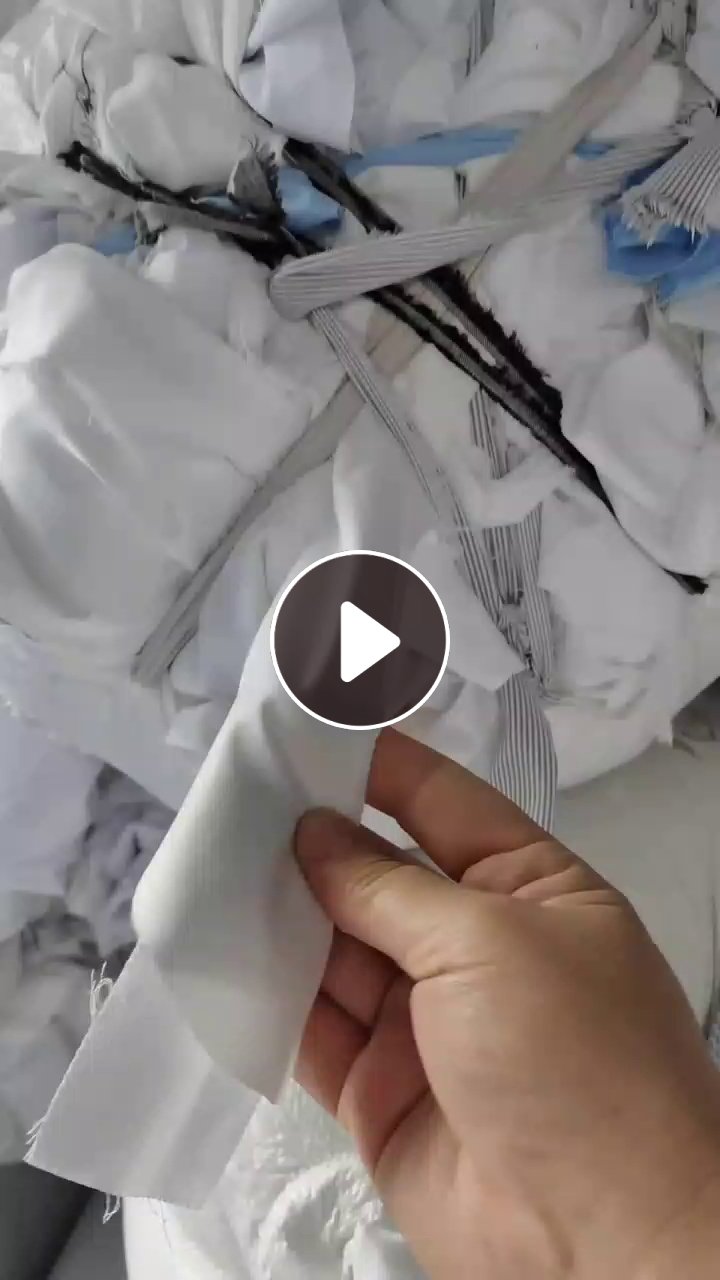 长期大量出售漂白涤棉废布，基本都是梭织的，含棉比较高，衬衫边角料，漂白废布，现货有15吨