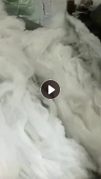 本厂长期出售精梳的涤纶气囊布开松棉，涤纶化纤棉，适合做针刺，土工布，填充用，月供八十吨，诚信经营